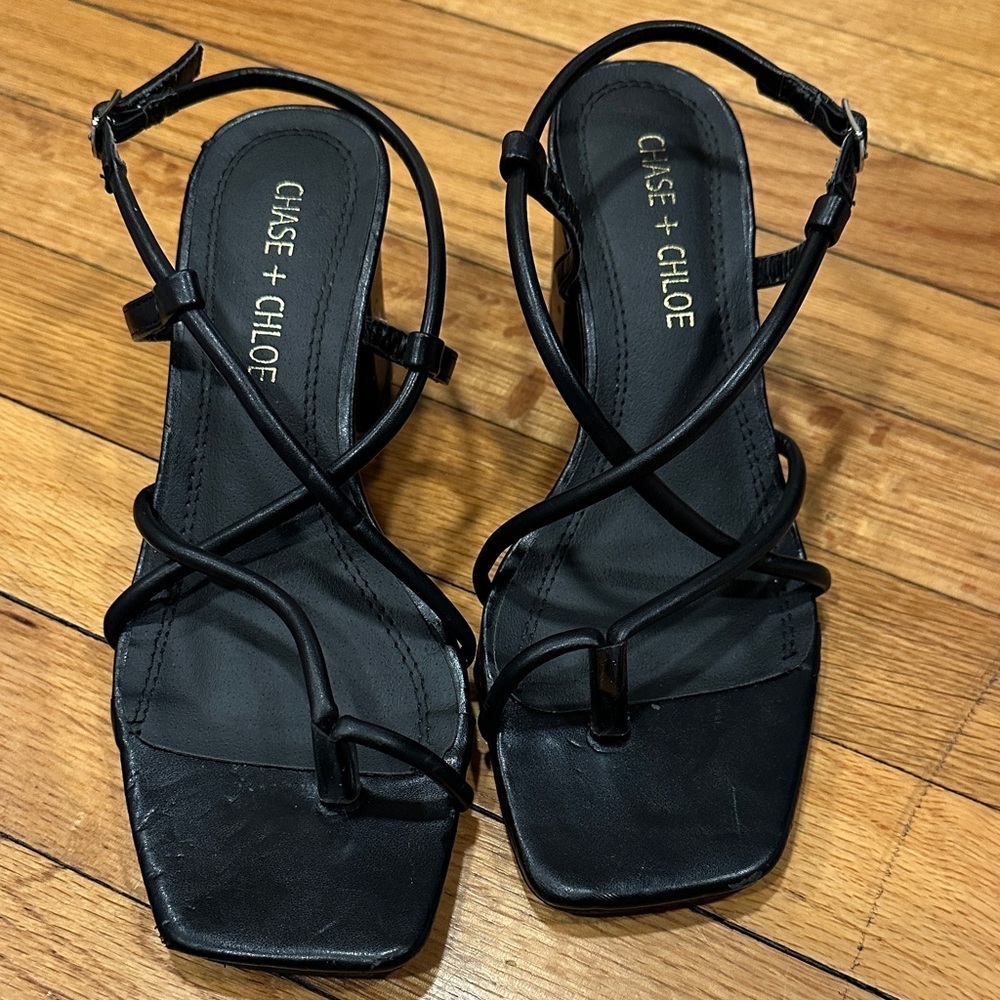 Chase + Chloe Elegant Black Heels -Size 6